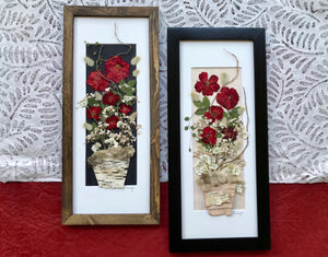 Real Pressed Rose Bouquet Framed Artwork by Pressed Wishes, Canadian Artisans 