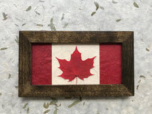 Pressed red sugar maple Canadian Flag made with a real maple leaf