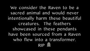 Raven Feather Pendants (Antique Bronze)