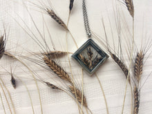 dried wheat; handmade ancient einkorn wheat locket pendant