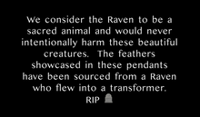 Raven Feather Pendants (Stainless Steel)