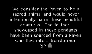 Raven Feather Pendants (Stainless Steel)