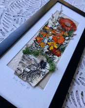Vibrant Orange real pressed flower framed artwork available for sale by Pressed Wishes