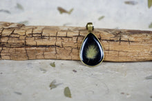 Teardrop Botanial Necklace - Bunnytail Pendant by Pressed Wishes