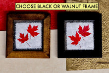 dried maple leaf artwork available in black or walnut frame by Pressed Wishes 