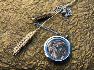 pressed botanical wheat jewelry by Pressed Wishes Canadian Artisan