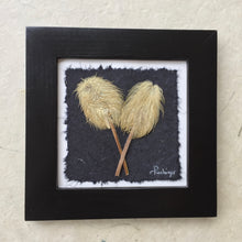 pressed anemone (hippie on a stick) Black frame; Dried Flower Art
