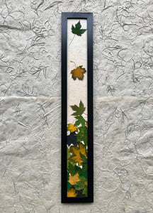 THE SKINNY Green Maple Leaf framed artwork with black frame