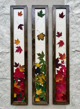 THE SKINNY Maple Leaf framed artwork with walnut frame; handcrafted in Canada