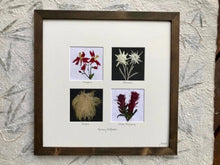 Framed Floral Artwork Home Decor with solid Canadian wood frame by Pressed Wishes