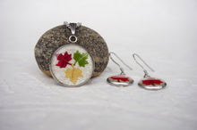 Real Pressed Maple Leaf Necklace and Earring Set by Pressed Wishes