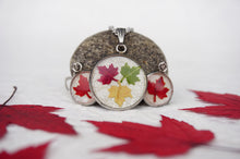 Real Pressed Maple Leaf Necklace and Earring Resin Set by Pressed Wishes, Canadian Artists